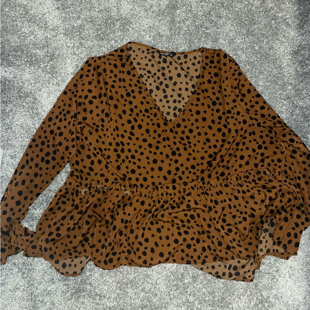 SHEIN cheetah top plus size